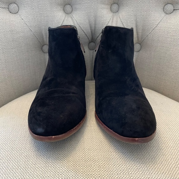 Sam Edelman Size US 8 Wide - EU38 Petty Black Suede Ankle Boots - Picture 2 of 13